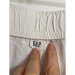 Gap Pants Womens XL Optic White Wide Leg Linen Pull On Drawstring Lounge Travel Photo 3