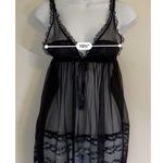 Victoria's Secret NEW! Babydoll Gown Black w/ Rhinestones Photo 5