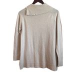 Jeanne pierre Sweater Women M Beige Oversized Collar Cotton Comfy Minimalistic Photo 2