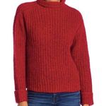 Abound New  Mock Neck Sweater Cozy Knit Pullover Red Tango Photo 0