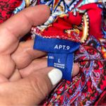 Apt. 9  Skirt Large Red Paisley Midi A-Line Pull On Photo 5