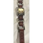 Fossil ES1117 Rectangle Gold Tone Face Brown Leather Link Watch Women Photo 7