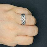 Handmade 5 Emperor Coins Tibetan Silver Ring Photo 3