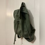 Baggu Rare HTF Vintage Olive Green Cotton  Lightweight Backpack Bag Photo 2