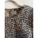 J.Crew Cheetah Print Short Sleeve Blouse Size XS Black Brown Photo 1