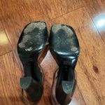 Saint Laurent Vintage yves  Brown leather Women's Slingback heels size 6.5 Photo 5