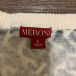 Merona Gray Animal Print Long Sleeve Sweater Top Photo 6