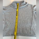 Christopher & Banks  Heather Gray Off the Shoulder Cowlneck Sweater Size Large Photo 8