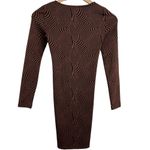 ZARA Brown & Black Animal Print Long Sleeve Bodycon Mini Dress Size Small New Photo 3