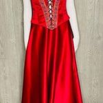 Scott McClintock corset top Renaissance embroidered strap silky material fit and Red Size 4 Photo 1