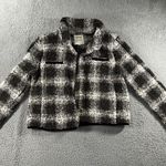 Dylan  Sherpa‎ Jacket Women Large Plaid Faux Fur Button Up Cozy Soft Plush Photo 0