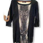Magaschoni  NY Wool Blend Black‎ Sweater Dress Photo 0