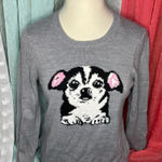 I Heart Ronson  Gray Sweater with Dog Design Photo 0