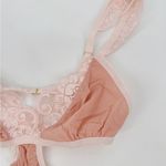 Free People We Are HAH X Women's Key to Ur Heart Sheer Bodysuit Dusty Rose NWT Photo 4