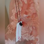 Modcloth Soft Lightweight Peach Pink Embroidered Mesh Lace  Scarf by Simonetta Photo 6