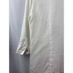 Women’s Edward XL Irish Linen Shell Button Up White Floral Embroidery 3 Quarter Photo 3