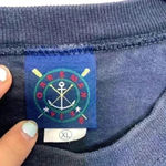 Oarsman 913 navy Up North crew neck sweatshirt sz XL lake life grandmacore cozy Blue Photo 2