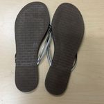 Tkees  Metallic Silver Women's Sandals/Flip Flops. Size 7 Photo 2