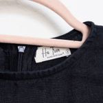 Ha Tran Womens Linen Dress Size 4 Black Midi Minimalist Cottage Lagom Modern Photo 6