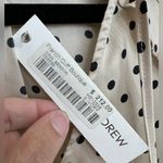 Drew  Benson Ivory Polka Dot Ruffle French Cuff Blouse Size Small NWT MSRP $212 Photo 7