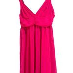 Victoria's Secret Bright Pink Sheer Pleated Chiffon Nightie Chemise Womens Sz S Photo 2