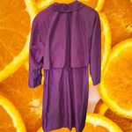 Maggie Barnes Purple Button Up Trench Coat with Belt and Zip‎ in Lining Size 18W Photo 9