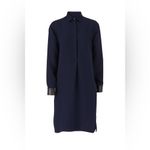 Vince Cady Shirt Dress Size Small in Black Leather Cuffs Photo 8