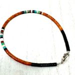 Boho beaded bracelet, unisex. NWOT Orange Photo 2