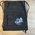 Disney  World Mickey Mouse Sorcerer Magic Drawstring Backpack Black Stash Bag Photo 4
