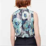 J.Crew NWT, Ruffle-front Top in Floral Jacquard, Sz L Photo 1