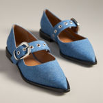 Anthropologie Anthro Maeve Pointed-Toe Moto Mary Jane Flats. Size US 10-10.5 /EU 41.MSRP $160 Photo 0