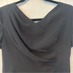 Brooks Brothers black short sleeve draped v-neck faux wrap dress size 2 Photo 12