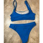 NWOT Bright Blue Scoop Neck Bikini Set – Medium | Sporty Two Photo 1