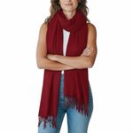 Women’s Bundle 3 Oblong Scarfs Solid Bright Jewel Colors Yellow Red Rose Pink Photo 8