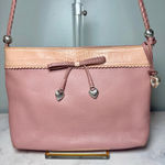 Brighton Y2K “Darlene” Shoulder Bag Pink Leather Silver Hearts Photo 1