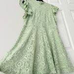 Anthropologie Maeve Mock-Neck Ruffle Sleeve Lace Mini Dress, Size L Photo 5