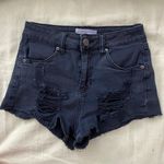 Ashley Mason Black Ripped Denim Shorts Photo 0