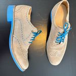 Cole Hann Beige Loafers with Blue Soles sz 8 preppy office casual Tan Photo 4