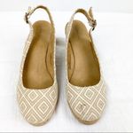 G.H. Bass Edie Sling Back Espadrille Wedges Tan Cream 8.5 Photo 1