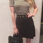 Sandro  Black Skirt with Gold Accents “redlake” Photo 0