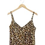 Rebecca Minkoff  Leopard Print Slip Dress Satin Midi Spaghetti Straps Size Large Photo 4