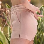 Comfy And Ready Terry Shorts In Blush Size Small Photo 7