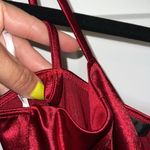 Lulus NWT Lulu’s Forever Your Girl Wine Red Satin Bodycon Dress Photo 4