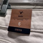 American Eagle NWT White Midi Low Rise Stretch Denim Shorts Sz 6 Casual Preppy Photo 5
