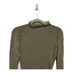 Esqualo Cotton Blend Lace Turtleneck Olive Green Sweater Size Medium Womens Photo 2