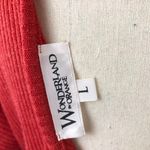 Wonderland by Orange Brick Red Orange Rib Knit Long Sleeve Dress Keyhole Back Photo 2