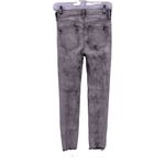 Free People Gray Button Fly Skinny Raw Hem Ankle Jeans Size 24 Photo 3