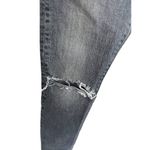 Levi's  Premium 501 Jeans Women 27x 28 Black Denim Button Fly Straight Distressed Photo 1