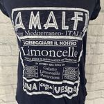 Stylus women S short sleeve navy blue top w/italian writing Multiple Photo 1