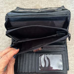 Brighton  BROWN CROC LEATHER FULL WALLET W/HEART/SILVER ADORNMENTS CHECK/CC/BILLS Photo 5